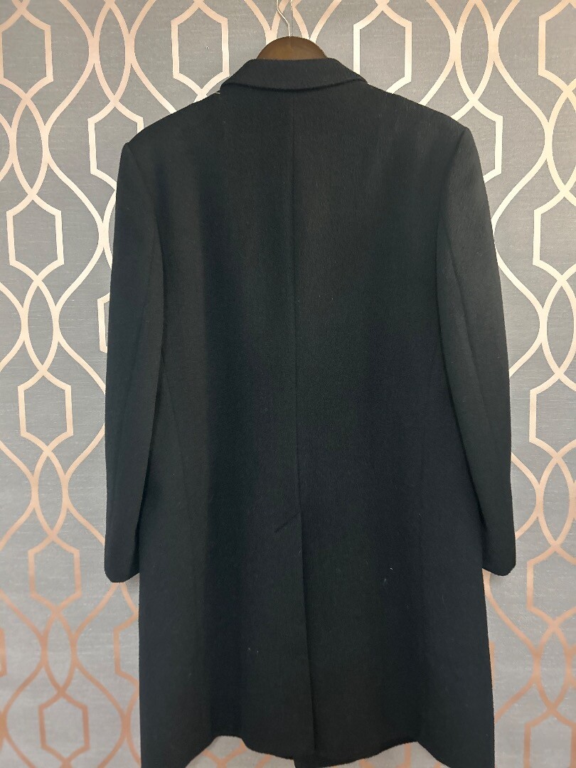 VITAS Vintage Mens Long Black Wool & Cashmere Coat UK L CG S42 eBay