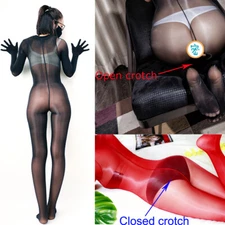 8d Unisex Ultrathin Shiny Body stocking Full Bodystocking Sheer Nylon Bodysuit