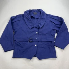 Isabel Marant Blue Dipazo Belted Denim Jacket Coat Womens Size 42 US 10