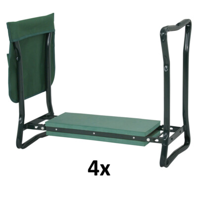 4pcs Folding Garden Kneeler Bench Kneeling Soft Eva Pad Seat With