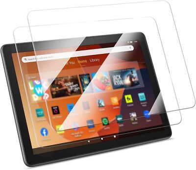 [2 Pack] Tempered Glass Screen Protector for 10.1'' Fire HD 10 Tablet (13th/11th)