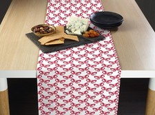 Red Christmas Bows Table Runners - 12" x 72" or 14" x 108"