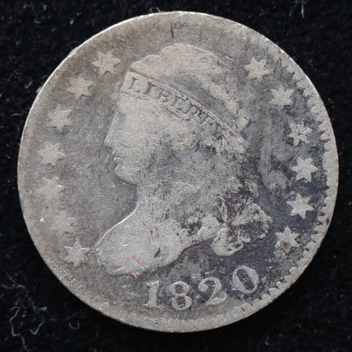 KAPPYSCOINS G9612 1820 BUST DIME STATESOFAMERICIA ERROR REVERSE VG