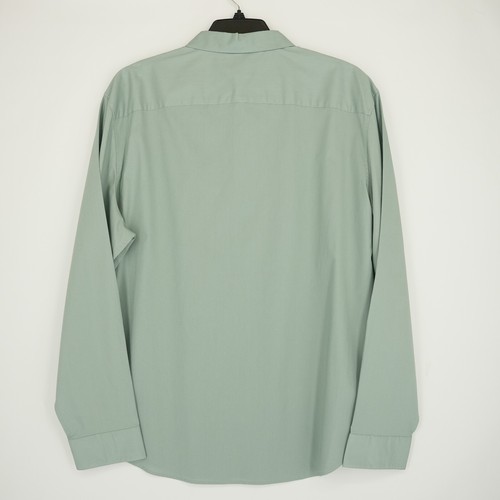 Calvin Klein Men's Long Sleeve Dress Shirt XXL Green Solid Stretch Cotton NWT - Picture 2 of 11