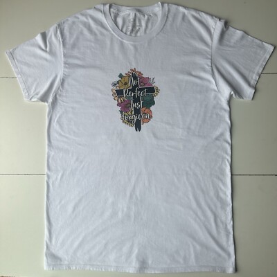 Not perfect Just Forgiven Christian Women s White T-Shirt by Mouellanne  SZ:XL