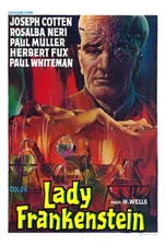 Lady Frankenstein 1971 - Belgium - Vintage Horror Classic Movie Poster