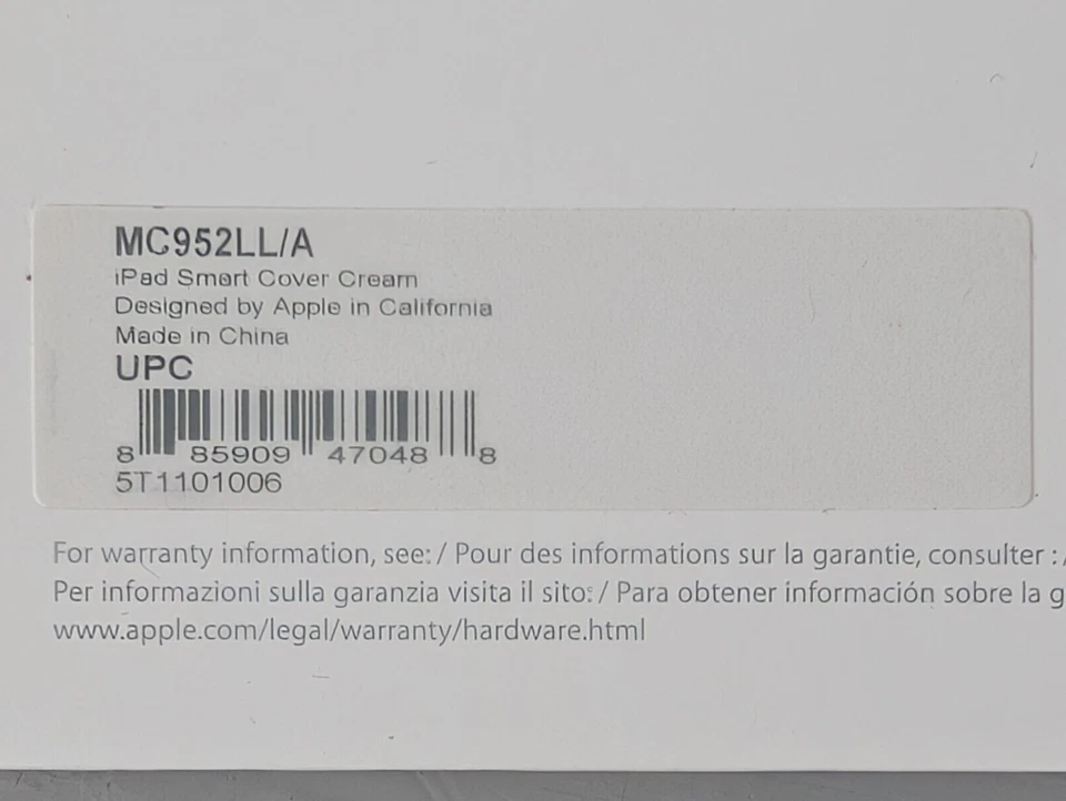 Apple Ipad 2 Smart Cover Leather Cream MC952LL/A - Image 4 of 4