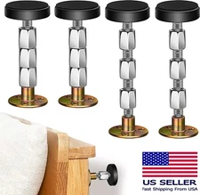 4 Pack Threaded Bed Frame Anti-Shake Tool Adjustable Headboard Stopper No Noise