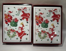 Capari Santa Christmas Cards Set of 2 Boxes NEW 32 Cards