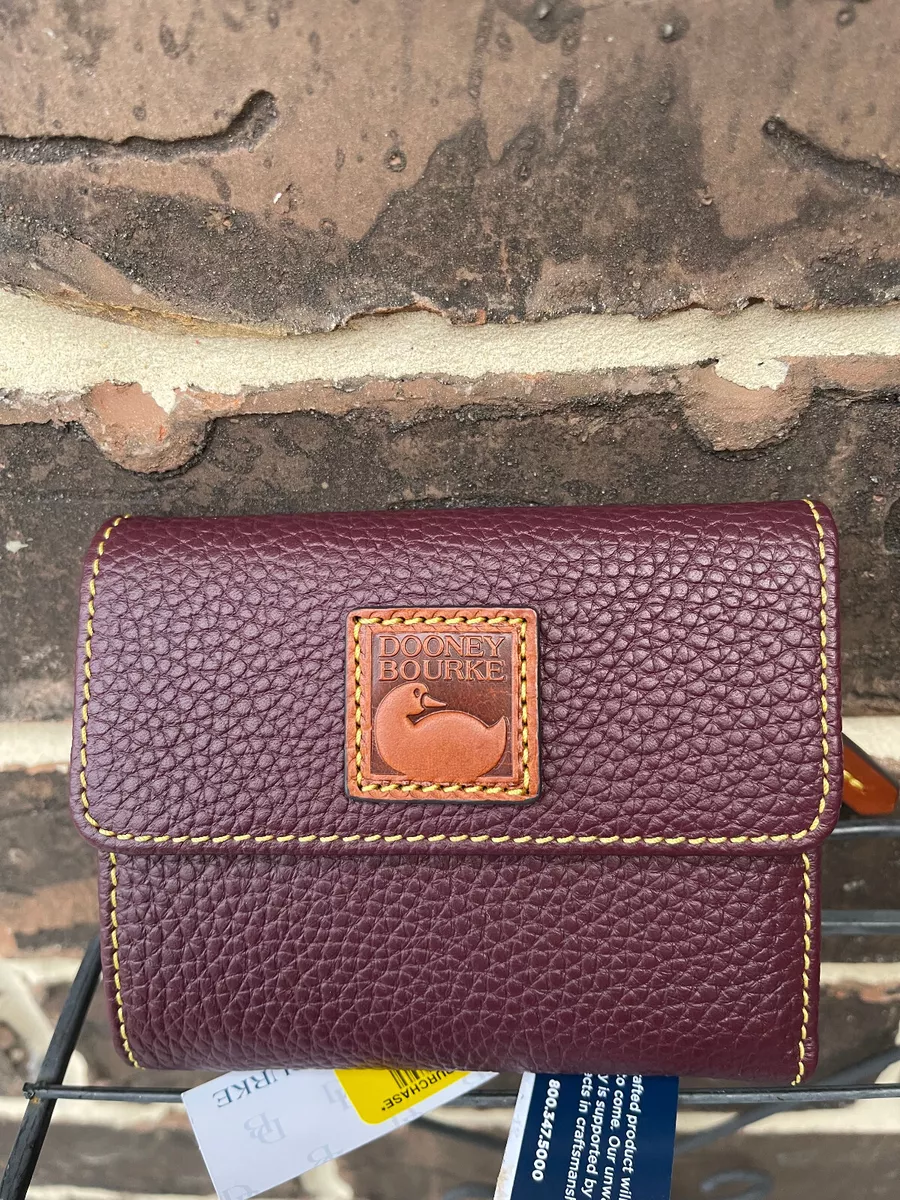 Dooney & Bourke Small Flap Pebble Leather Wallet