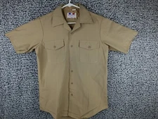 Authentic U.S. Navy Original By Flying Cross Unisex Large Button Up Khaki Top