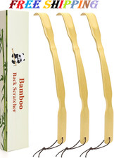 Wooden Bamboo Back Scratcher, 17 Inch Long Handle Back Scratchers for 3 Pack