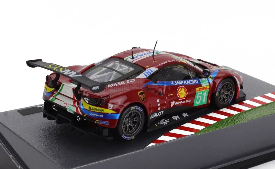 MODELLINO AUTO STATICO FERRARI 488 GT3 6H SILVERSTONE 2017 PIERGUIDI CALADO 1:43 - Immagine 2 di 4