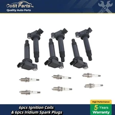 6X Ignition Coils + Spark Plugs For 2001-2010 Toyota Highlander 3.3L V6 UF-267