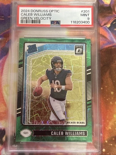 2024 Panini Donruss Optic - Rated Rookie Caleb Williams Green Velocity Prizm RC