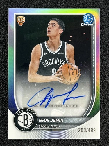 2025-26 Topps Bowman Chrome Egor Demin #BCA-ED Refractor Rookie RC Auto /499