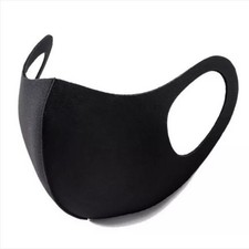 Black Face Mask Breathable Washable Mouth Nose Cover Adult Unisex Ship US Seller