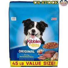 Savory Beef Chicken Dry Dog Food Nutrient Rich Kibble Balanced Nutrition 45lb US 0.98 per pound