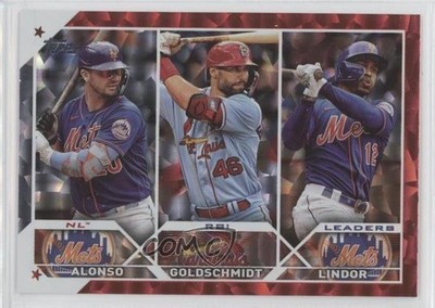 2023 Series 1 League Leaders Red Foil /199 Paul Goldschmidt Pete Alonso #240 k4s