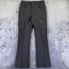 Vintage 80s Lee Bootcut Pants 33x32 Black USA Made Western Cowboy Style