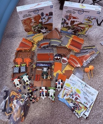 K'Nex Mario Kart Wii Mario Yoshi Bowser Luigi Vs Piranha, Lava Plumes, Fireballs