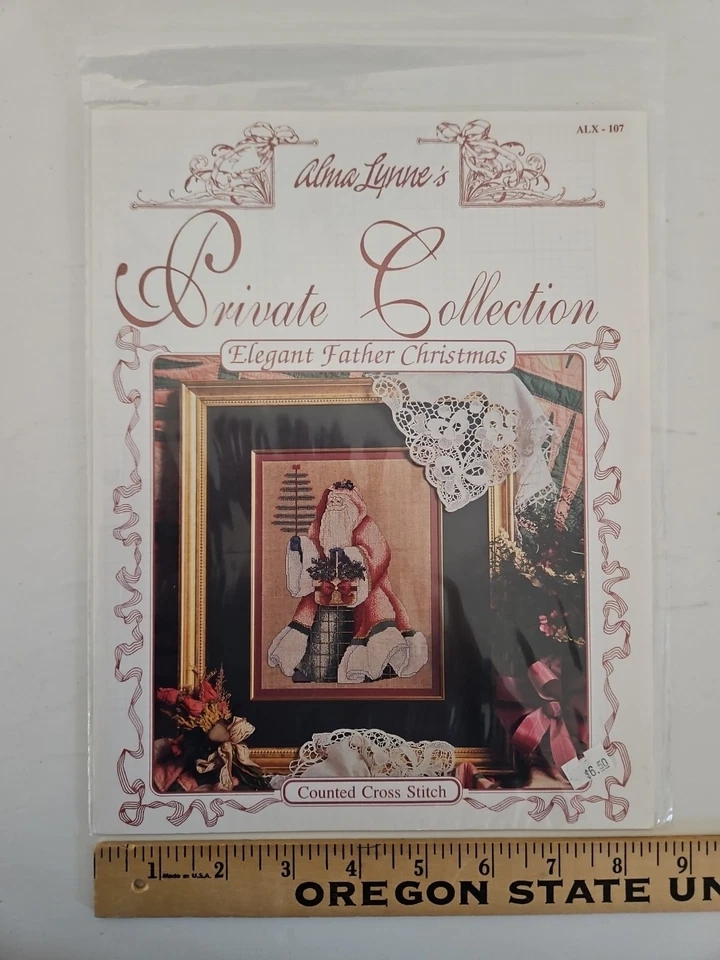Alma Lynne's Private Collection ELEGANT FATHER CHRISTMAS Cross Stitch Pattern - Image 2 of 3