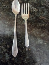 Sterling Silver Weighs 27 G  Baby Spoon/Fork Set Virginia Pattern by Weidlich