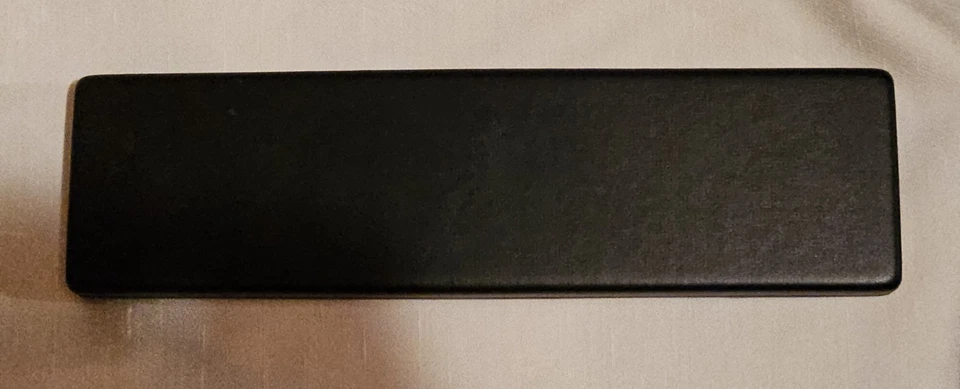 Reloj largo Movado vintage de cuero sintético negro estuche de almacenamiento vacío y caja años 80 Foto 2 de 4