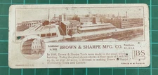 Brown And Sharpe MFG Co, Tools Decimal Equivalents Card 50mmx110mm