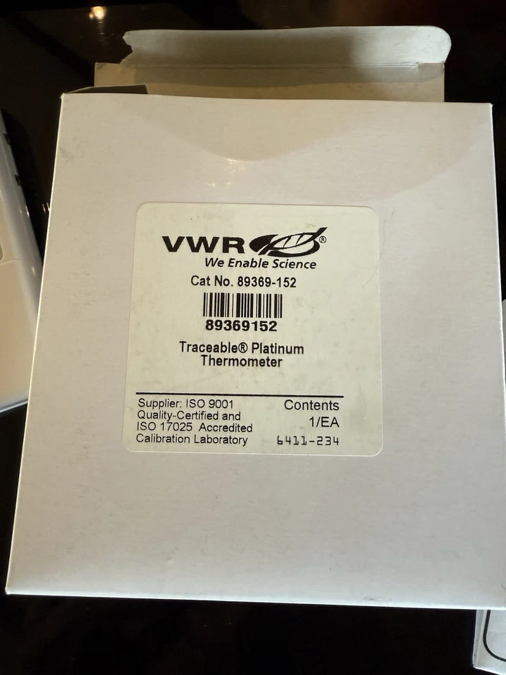 Новый из старых запасов - быстрая доставка - отслеживаемый платиновый термометр VWR 89369-152 - Изображение 2 из 3