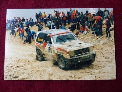 original photo / rally car 4X 4 / PARIS ALGIERS DAKAR 1984 / MITSUBISHI pajero