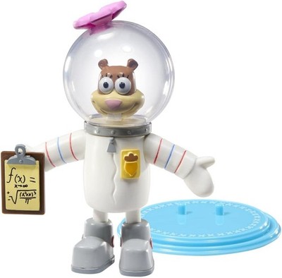 BendyFigs The Noble Collection - Spongebob Squarepants Sandy Af 6.5-inch Figure