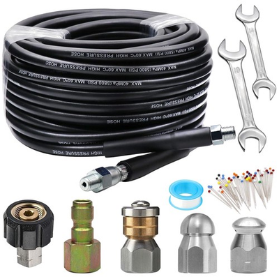 #ad 50FT Sewer Jetter Kit 5800PSI Pressure Washer Drain Cleaner $68.87