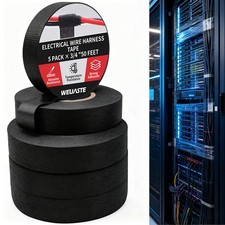 Roll 3/4"x50FT Wiring Harness Tape - High Temp Self-Adhesive Cloth Tape H4