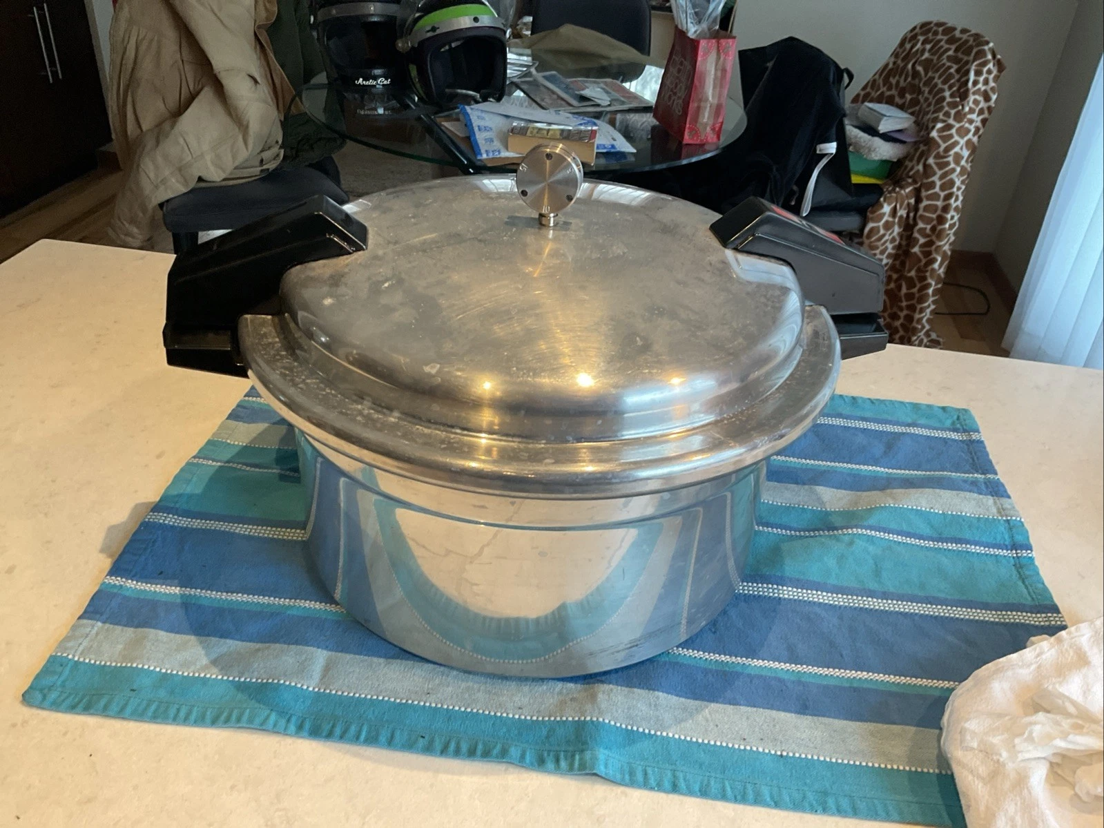 Vintage Mirro 12 QT Quart Pressure Cooker Canner M-0512-11 USA Good Condition