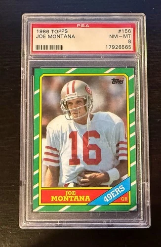 1986 TOPPS #156 JOE MONTANA PSA 8