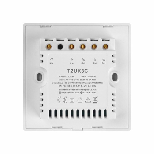 SONOFF T2 T3UK WIFI Smart Wall Switch Galss Panle Touch APP/433RF Remote Control - Picture 17 of 18