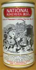 NATIONAL BOHEMIAN BEER Can, No. 8, BOH'S 100TH, Heileman Baltimore MARYLAND gd.1