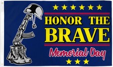 Memorial Day Flag 3x5ft Military Memorial Flag Honor the Brave Flag