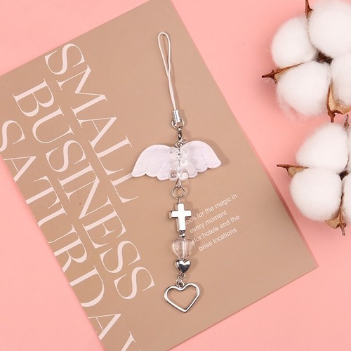 Unique Winged Beaded Phone Pendant Keychain for Earphone Books Bag Backpacks - Zdjęcie 5 z 8