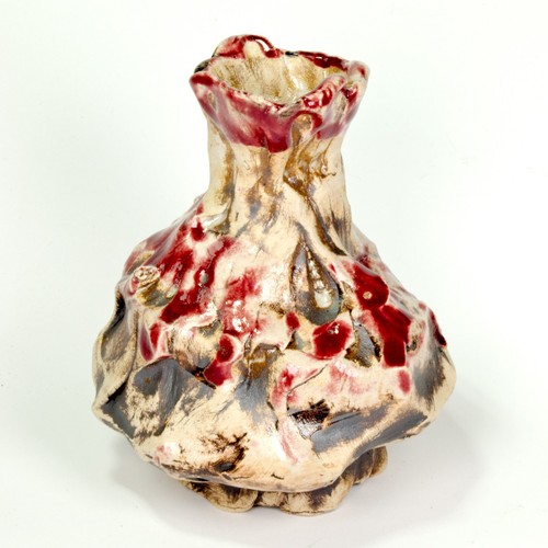 Art Vase sculpture "Höhle Lascaux" w3 sig. Unique Prof.em A. Loeschner-Gornau - Picture 8 of 10