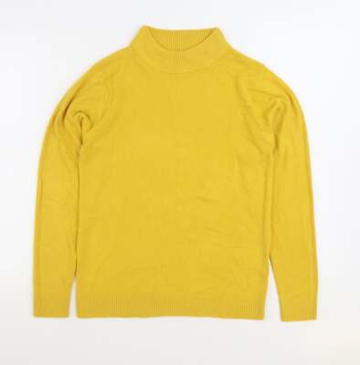 Damart Damen gelb Stehkragen Acrylmischung Pullover Größe 10