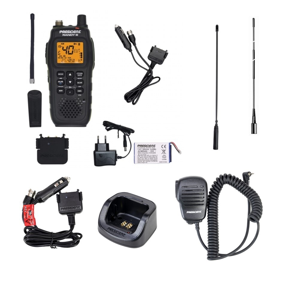 2 Antenna S Baofeng Mic President Randy Speaker Mic - FCC Compliant ...