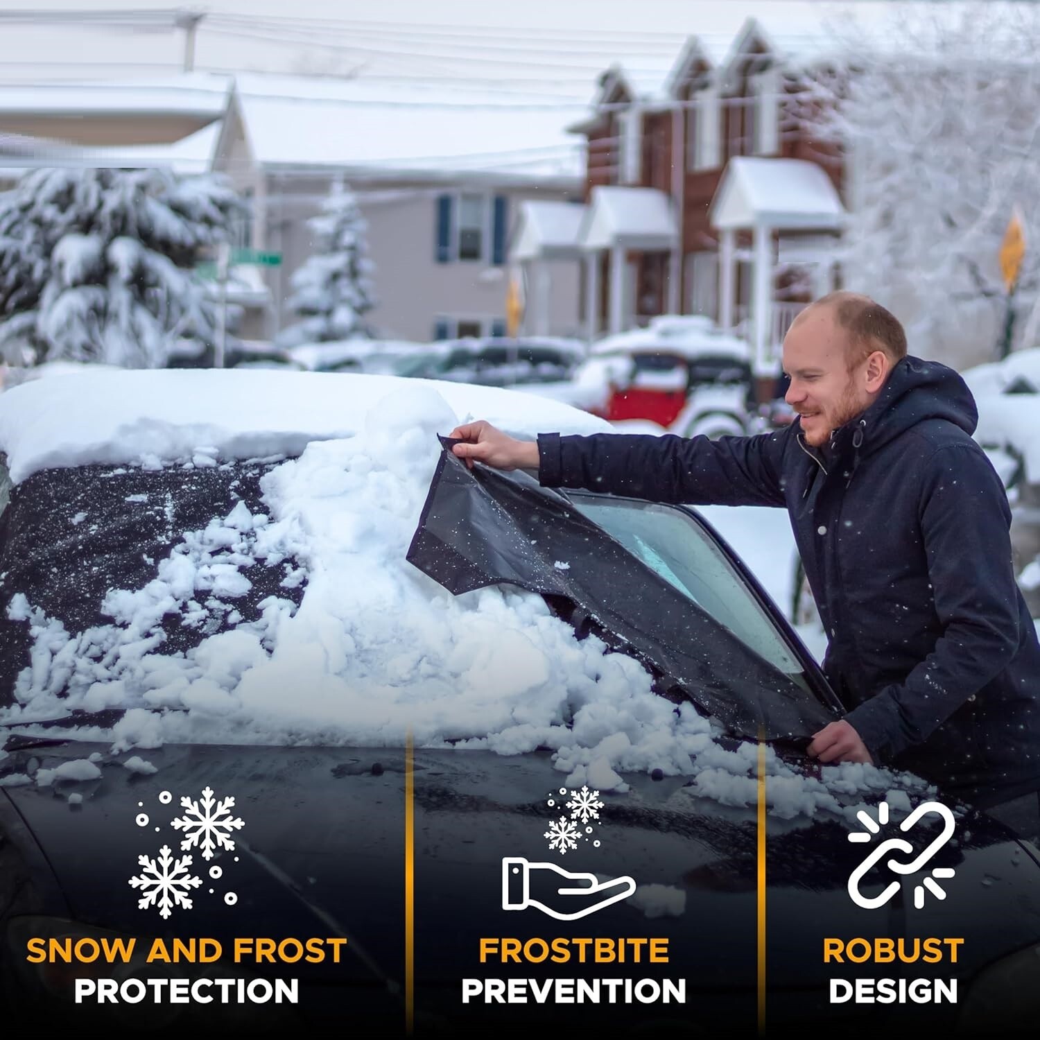 Car Windshield Snow Cover Frost Guard Waterproof Universal Fit SUV Auto Car USA