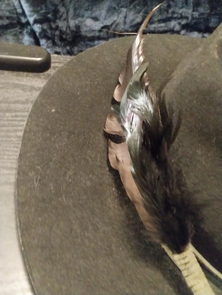 La Macarena Hats Felt Western Wool Cowboy Hat Men Women Size Large Feather RARE - Image 4 of 4