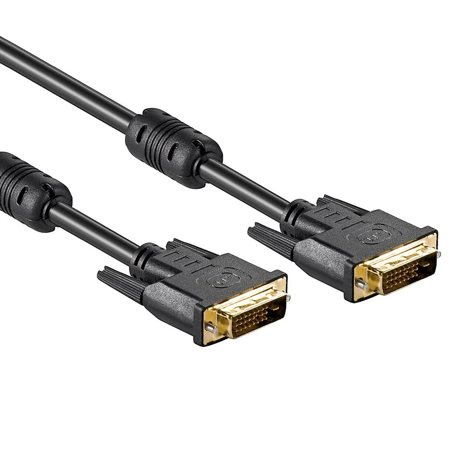 1,5m DVI Kabel Monitor kabel DVI-D 24+1 Dual Link 2 Stecker geschirmt vergoldet - Bild 3 von 4