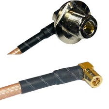 RG400 N Female Bulkhead Angle to SMB FEMALE ANGLE RF Cable FAST-SHIP LOT