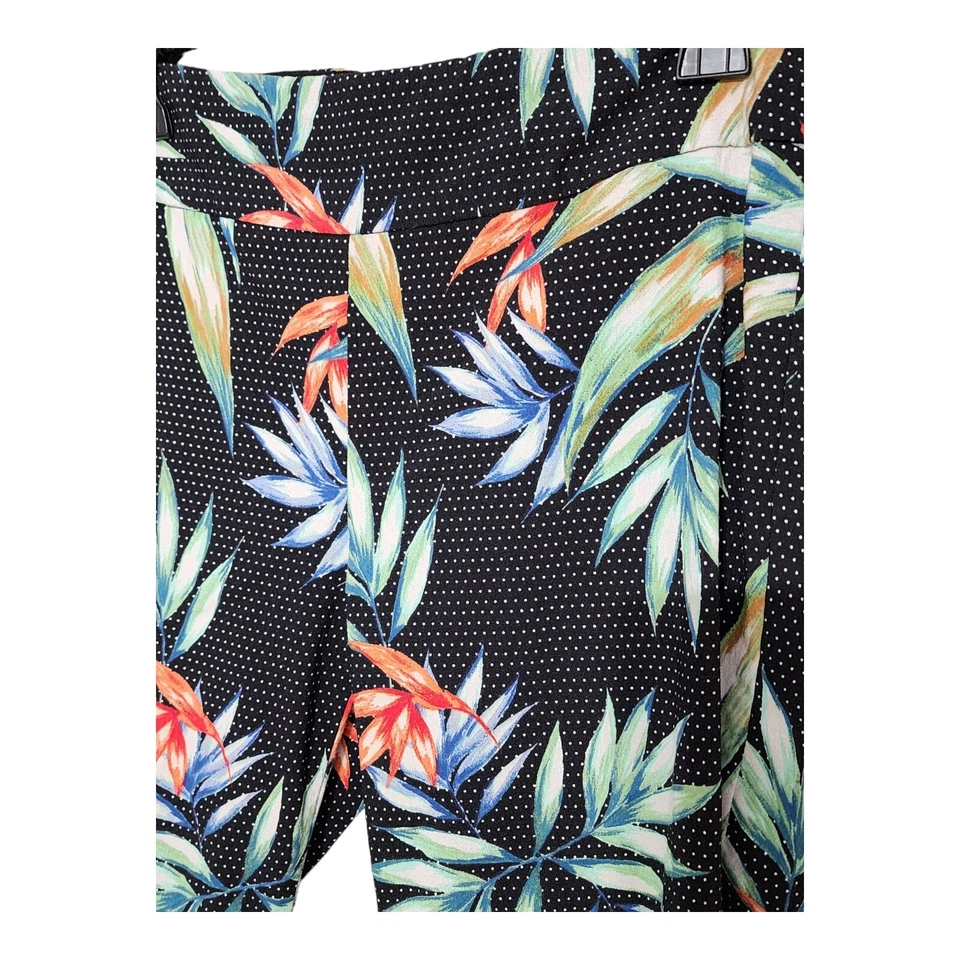 Zac & Rachel Womens Pants Petite 12P Tropical Floral Capri Pants - Image 4 of 4