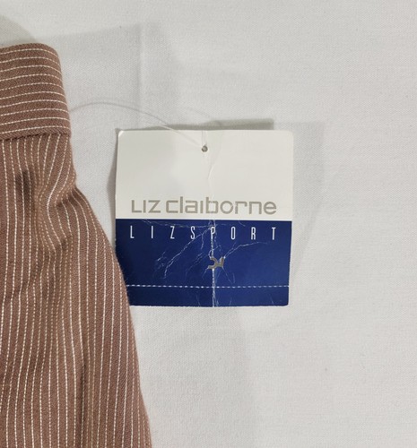 NWT LIZ CLAIBORNE Women's 14 (Actual 32" x 9") Brown Striped Bermuda Shorts - Picture 4 of 6