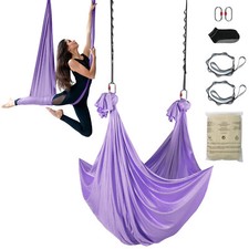 Yoga Swing Aerial Hammock 4.4 Yards Nylon Hanging Sling Inversion Purple